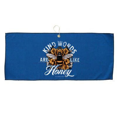 Kind Words Are Like Honey Bible Verse Christian Prayer Large Microfiber Waffle Golf Towel