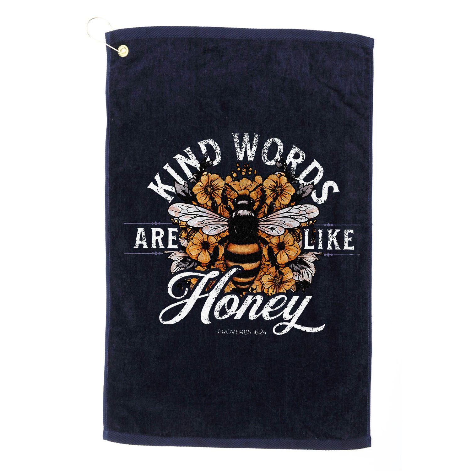 Kind Words Are Like Honey Bible Verse Christian Prayer Golf Towel