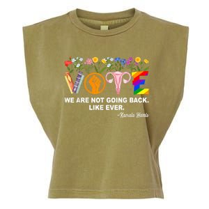 Kamala We Are Not Going Back Like Ever Feminist Human Rights Garment-Dyed Women's Muscle Tee