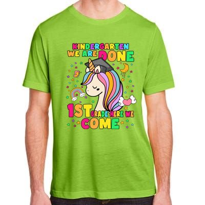 Kindergarten We Are Done 1St Grade Unicorn Gift Adult ChromaSoft Performance T-Shirt