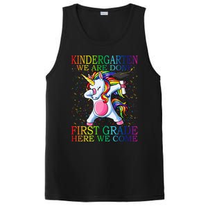 Kindergarten We Are Done First Grade Here We Come Unicorn Great Gift PosiCharge Competitor Tank