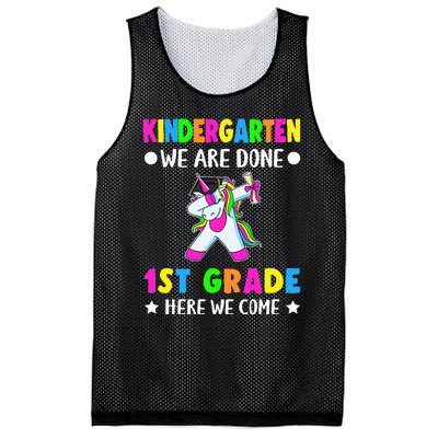 Kindergarten we are done first grade here we come Mesh Reversible Basketball Jersey Tank