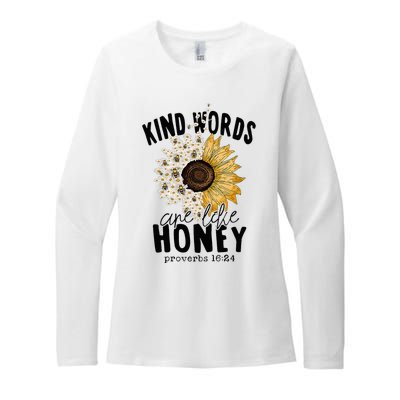 Kind Words Are Like Honey Jesus Christian Women Bible Womens CVC Long Sleeve Shirt