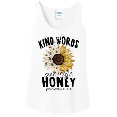 Kind Words Are Like Honey Jesus Christian Women Bible Ladies Essential Tank