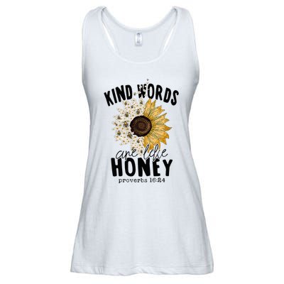 Kind Words Are Like Honey Jesus Christian Women Bible Ladies Essential Flowy Tank