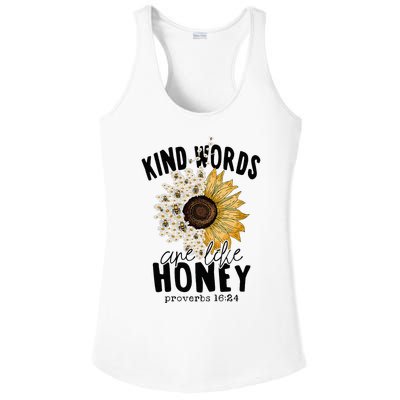 Kind Words Are Like Honey Jesus Christian Women Bible Ladies PosiCharge Competitor Racerback Tank