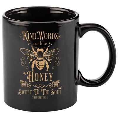 Kind Words Are Like Honey Bible Verse Christian Prayer 11oz C Handle Ceramic Mug