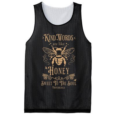 Kind Words Are Like Honey Bible Verse Christian Prayer Mesh Reversible Basketball Jersey Tank