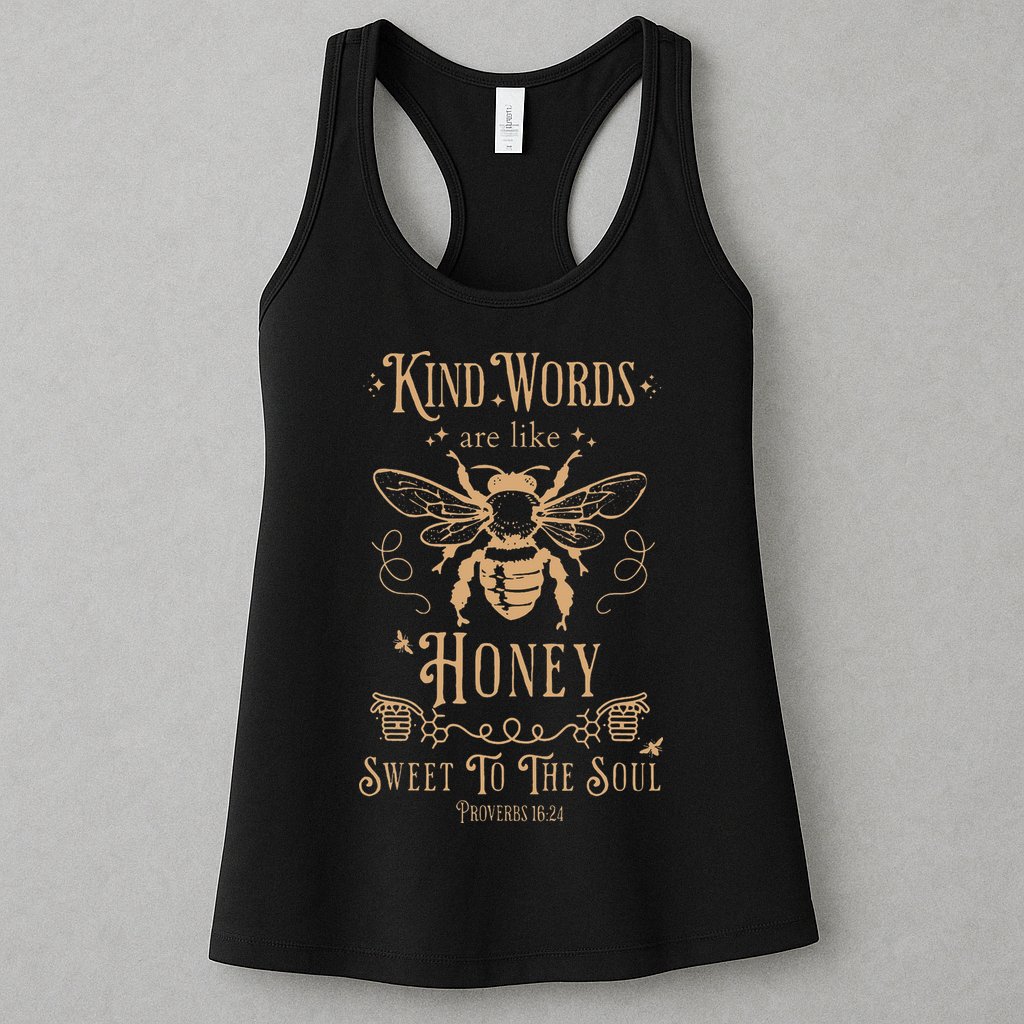 Kind Words Are Like Honey Bible Verse Christian Prayer Womens Tank Top