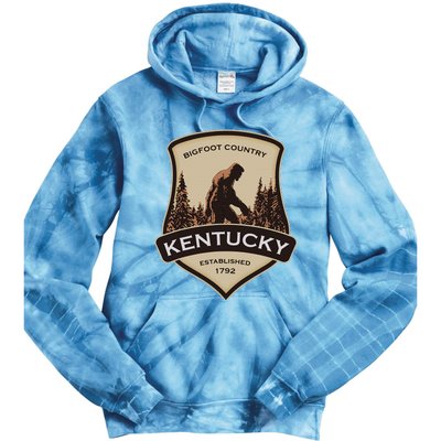 Kentucky With A Bigfoot Or A Sasquatch Tie Dye Hoodie