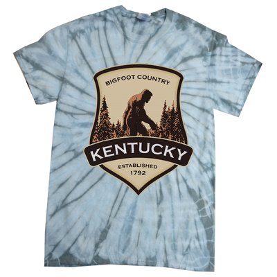 Kentucky With A Bigfoot Or A Sasquatch Tie-Dye T-Shirt