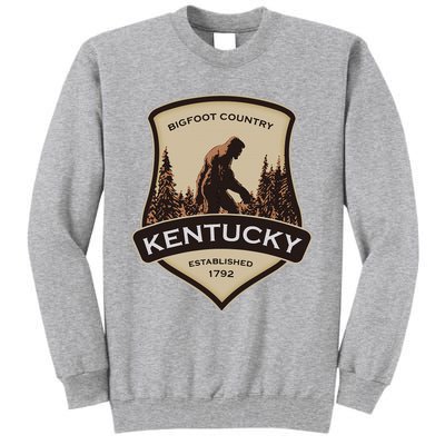 Kentucky With A Bigfoot Or A Sasquatch Tall Sweatshirt