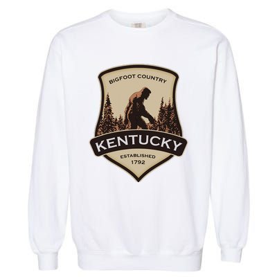 Kentucky With A Bigfoot Or A Sasquatch Garment-Dyed Sweatshirt