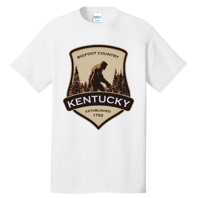 Kentucky With A Bigfoot Or A Sasquatch Tall T-Shirt