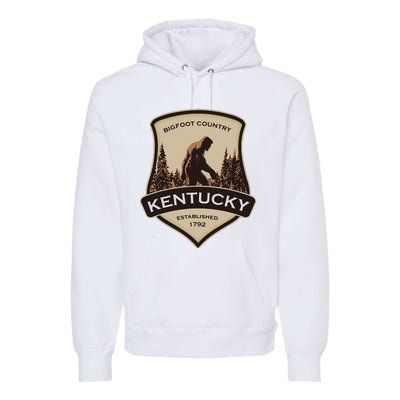 Kentucky With A Bigfoot Or A Sasquatch Premium Hoodie