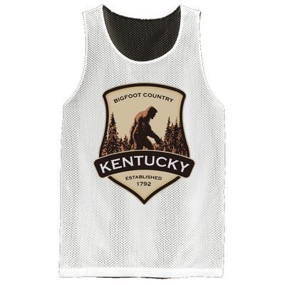 Kentucky With A Bigfoot Or A Sasquatch Mesh Reversible Basketball Jersey Tank