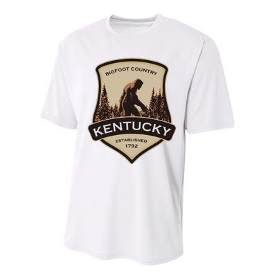 Kentucky With A Bigfoot Or A Sasquatch Performance Sprint T-Shirt