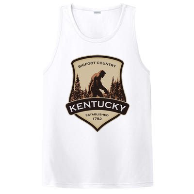 Kentucky With A Bigfoot Or A Sasquatch PosiCharge Competitor Tank