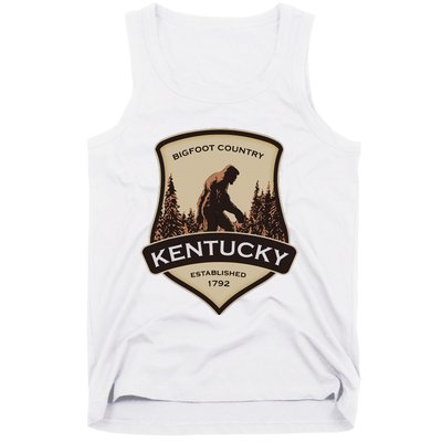 Kentucky With A Bigfoot Or A Sasquatch Tank Top