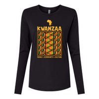 Kwanzaa Family Community Culture Womens Cotton Relaxed Long Sleeve T-Shirt