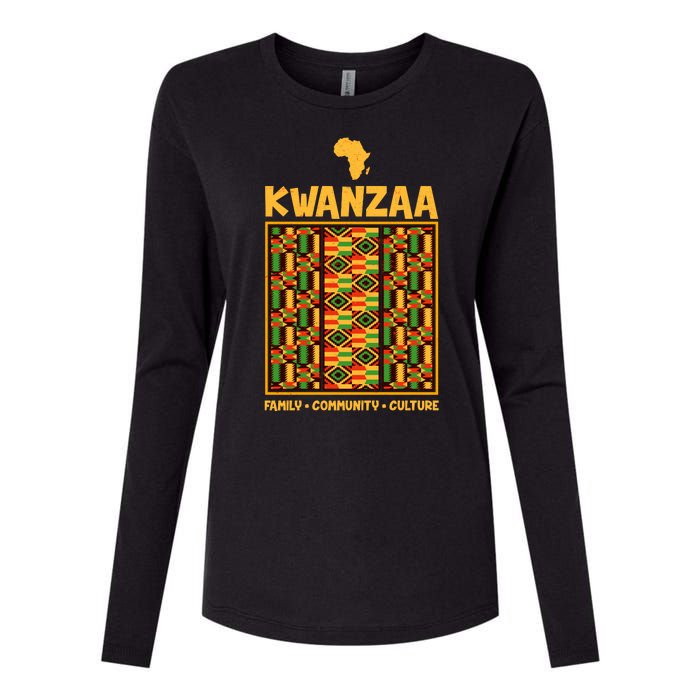 Kwanzaa Family Community Culture Womens Cotton Relaxed Long Sleeve T-Shirt