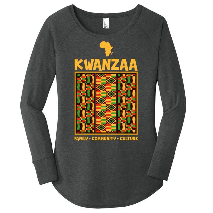 Kwanzaa Family Community Culture Women's Perfect Tri Tunic Long Sleeve Shirt