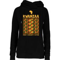 Kwanzaa Family Community Culture Womens Funnel Neck Pullover Hood