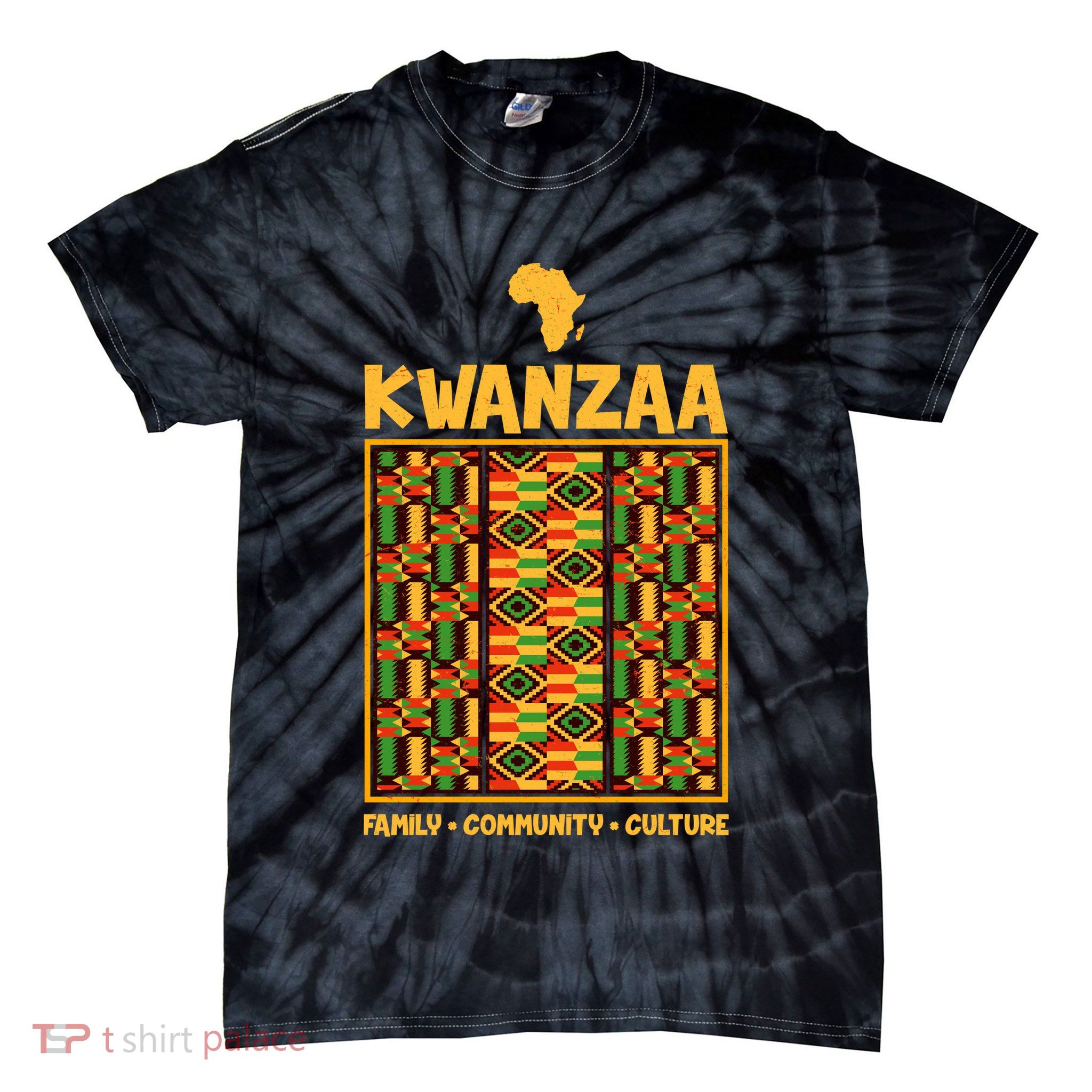 Kwanzaa Family Community Culture Tie-Dye T-Shirt