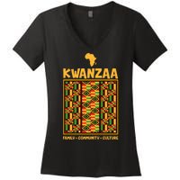 Kwanzaa Family Community Culture Women's V-Neck T-Shirt