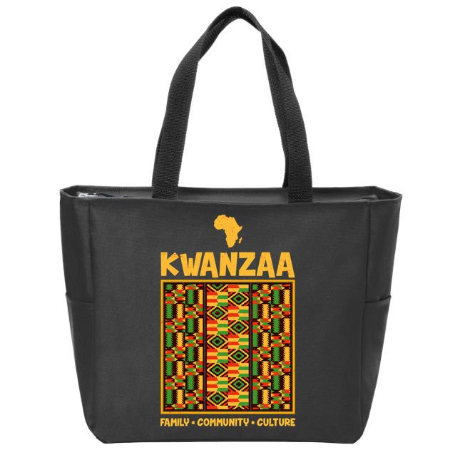 Kwanzaa Family Community Culture Zip Tote Bag