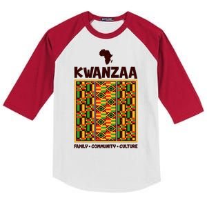 Kwanzaa Family Community Culture Kids Colorblock Raglan Jersey