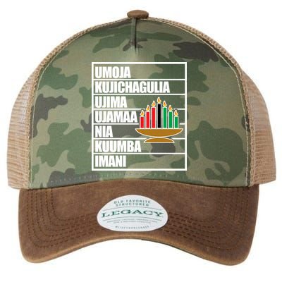 Kwanzaa Holiday Principles Kinara Candles Legacy Tie Dye Trucker Hat