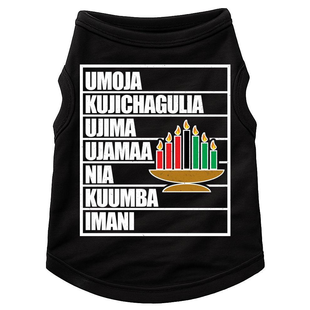 Kwanzaa Holiday Principles Kinara Candles Doggie Tank