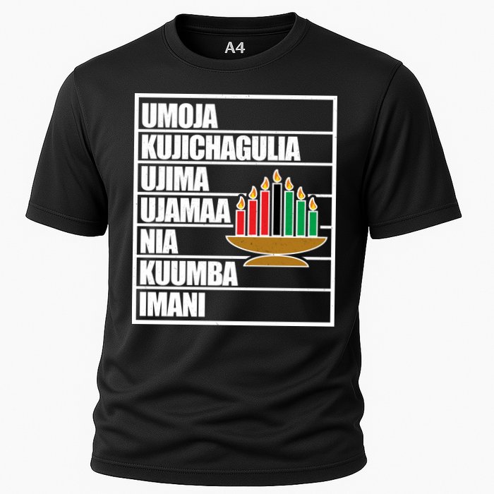 Kwanzaa Holiday Principles Kinara Candles Cooling Performance Crew T-Shirt