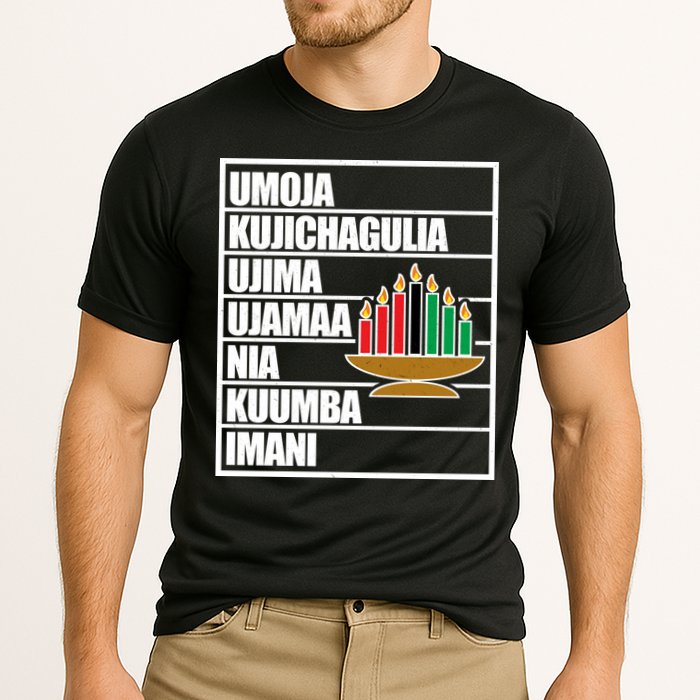 Kwanzaa Holiday Principles Kinara Candles Cooling Performance Crew T-Shirt