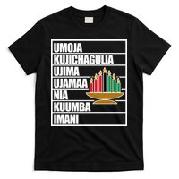 Kwanzaa Holiday Principles Kinara Candles T-Shirt