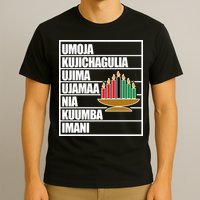 Kwanzaa Holiday Principles Kinara Candles T-Shirt