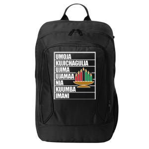 Kwanzaa Holiday Principles Kinara Candles City Backpack