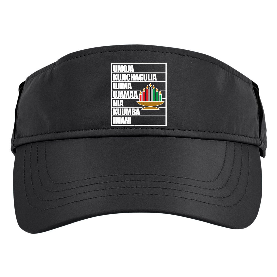 Kwanzaa Holiday Principles Kinara Candles Adult Drive Performance Visor