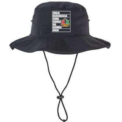 Kwanzaa Holiday Principles Kinara Candles Bucket Hat