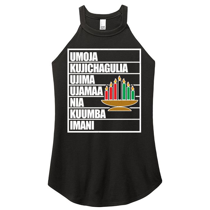 Kwanzaa Holiday Principles Kinara Candles Women's Perfect Tri Rocker Tank