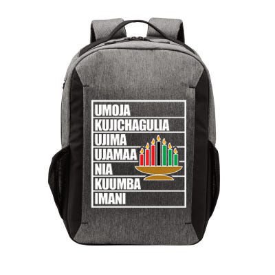 Kwanzaa Holiday Principles Kinara Candles Vector Backpack