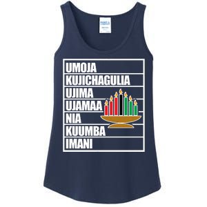 Kwanzaa Holiday Principles Kinara Candles Ladies Essential Tank