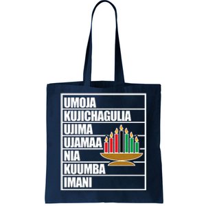 Kwanzaa Holiday Principles Kinara Candles Tote Bag