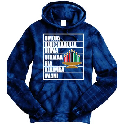 Kwanzaa Holiday Principles Kinara Candles Tie Dye Hoodie