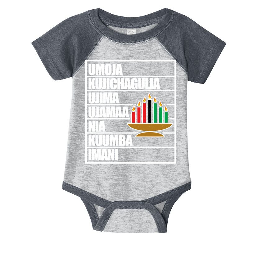 Kwanzaa Holiday Principles Kinara Candles Infant Baby Jersey Bodysuit