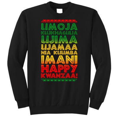 Kwanzaa Holiday Principles Traditional Colors Sweatshirt