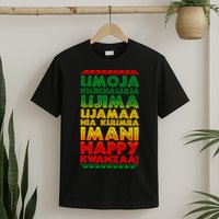 Kwanzaa Holiday Principles Traditional Colors T-Shirt