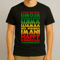 Kwanzaa Holiday Principles Traditional Colors T-Shirt