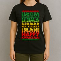 Kwanzaa Holiday Principles Traditional Colors T-Shirt